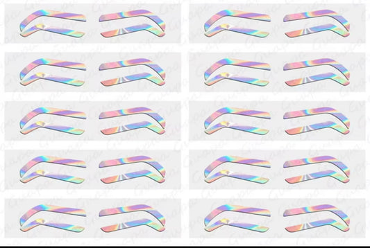 Disposable Eyebrow Shape Stencil Tape Sticker (Holographic)