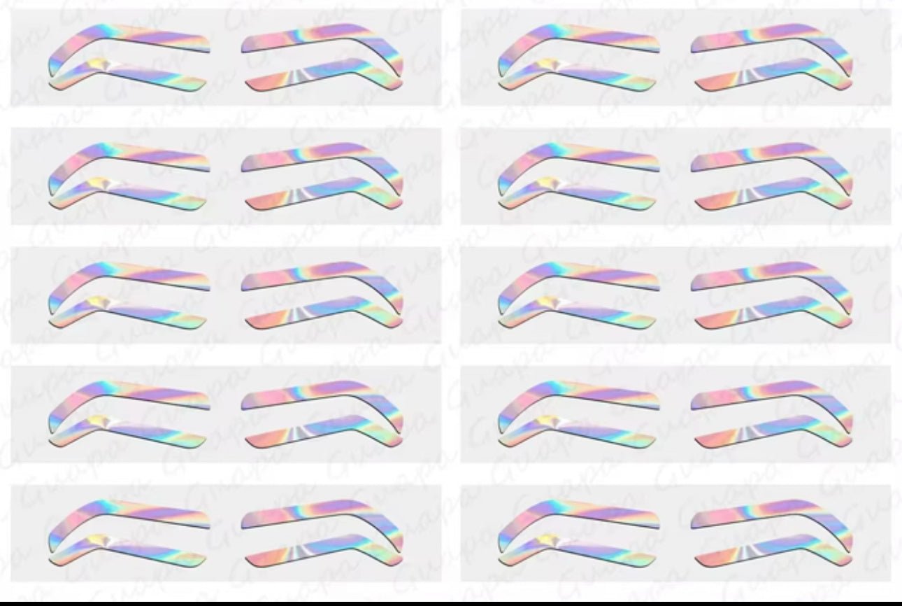Disposable Eyebrow Shape Stencil Tape Sticker (Holographic) - Inkbox Artistry
