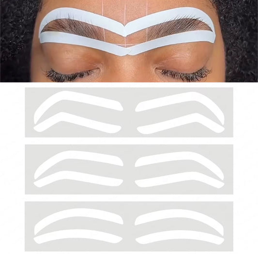 Disposable Eyebrow Shape Stencil Tape Sticker (white)