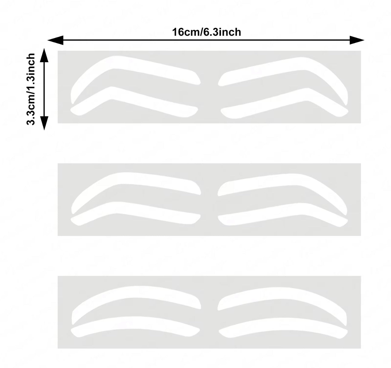 Disposable Eyebrow Shape Stencil Tape Sticker (white)