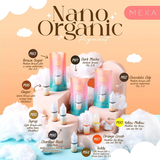 MEKA nano organic brow pigments
