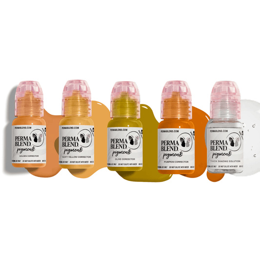 permablend correction kit all the colors you need to tackle on previously tattooed work for brows.