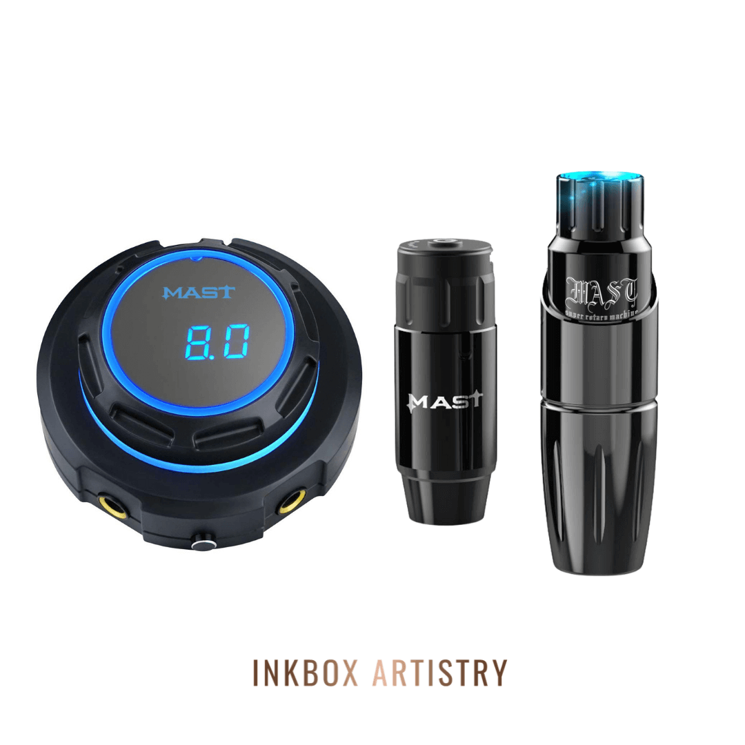 Mast Tour Wireless Rotary Pen Machine with Mast Wireless Battery and Halo Power Supply