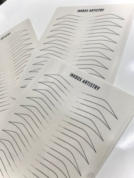 Inkbox Artistry Practice Skin Pad with Pre-Drawn Eyebrow ( White) PACK 10