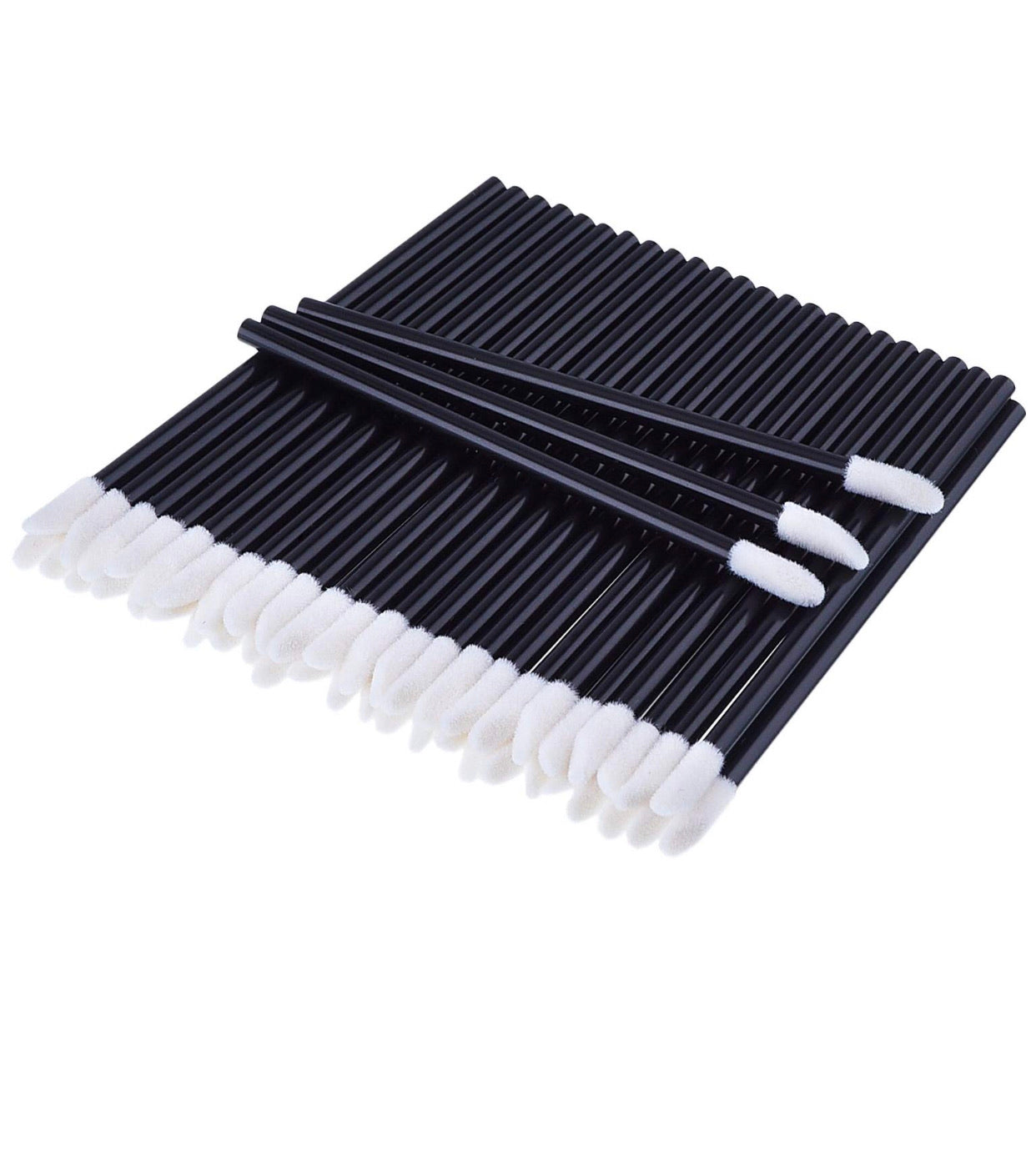 black disposable lip makeup applicator for lip gloss