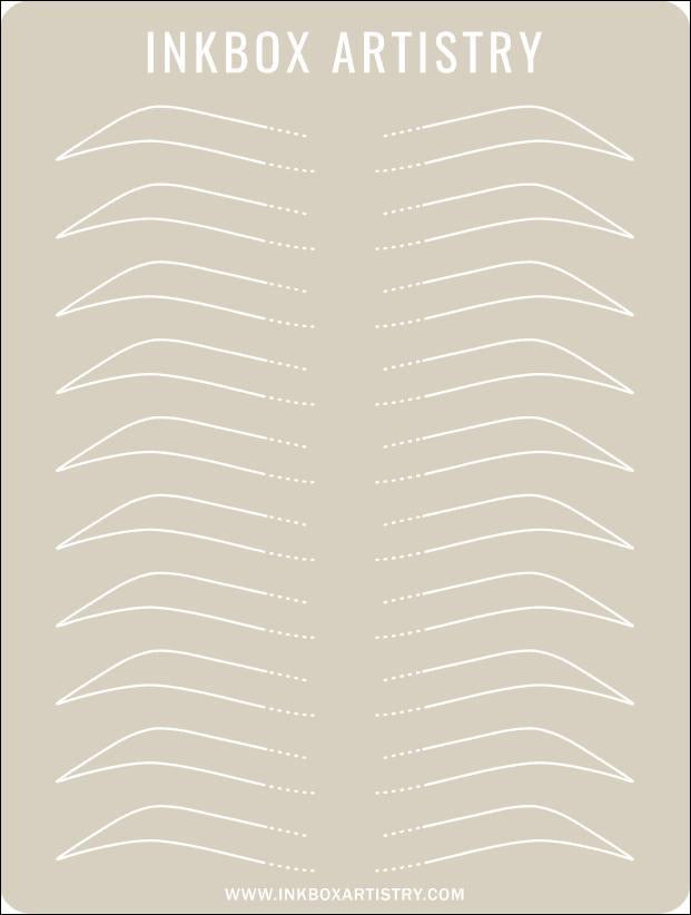 Inkless Pre- Drawn Eyebrow Practice Latex Skin | Inkbox Artistry inkless-pre-drawn-eyebrow-practice-latex-skin-inkbox-artistry