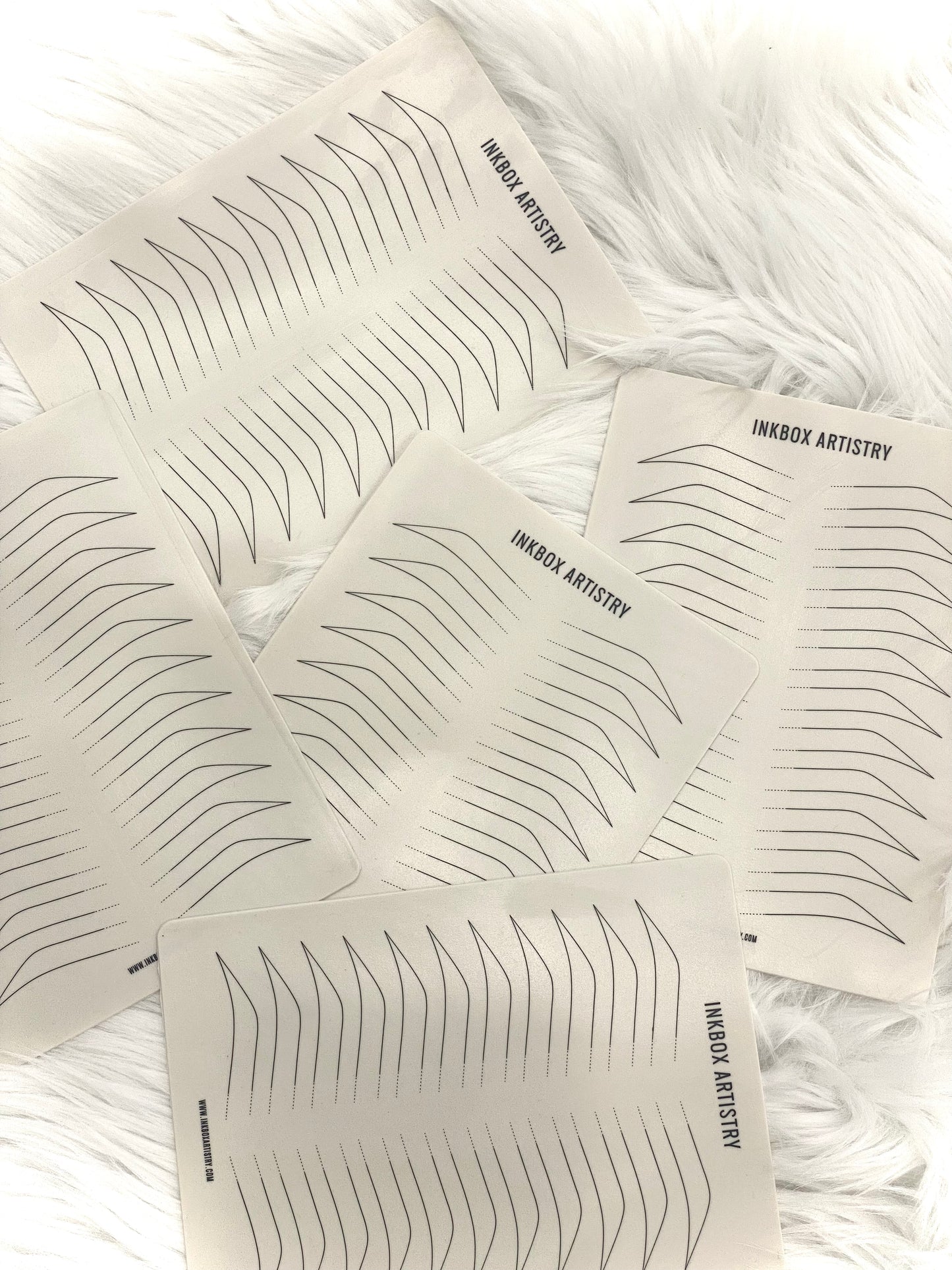 Inkbox Artistry Practice Skin Pad with Pre-Drawn Eyebrow ( White) PACK 10