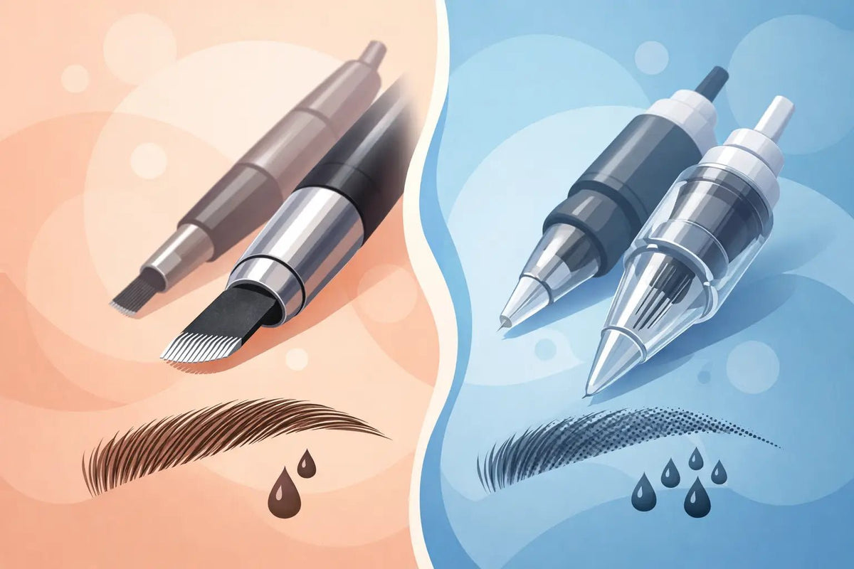 Microblading Blades vs Needle Cartridges - Inkbox Artistry