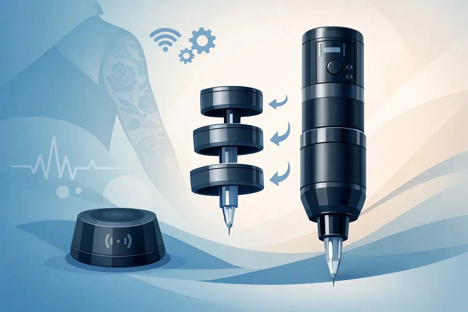 Wireless Tattoo Machines With Adjustable Stroke - Inkbox Artistry