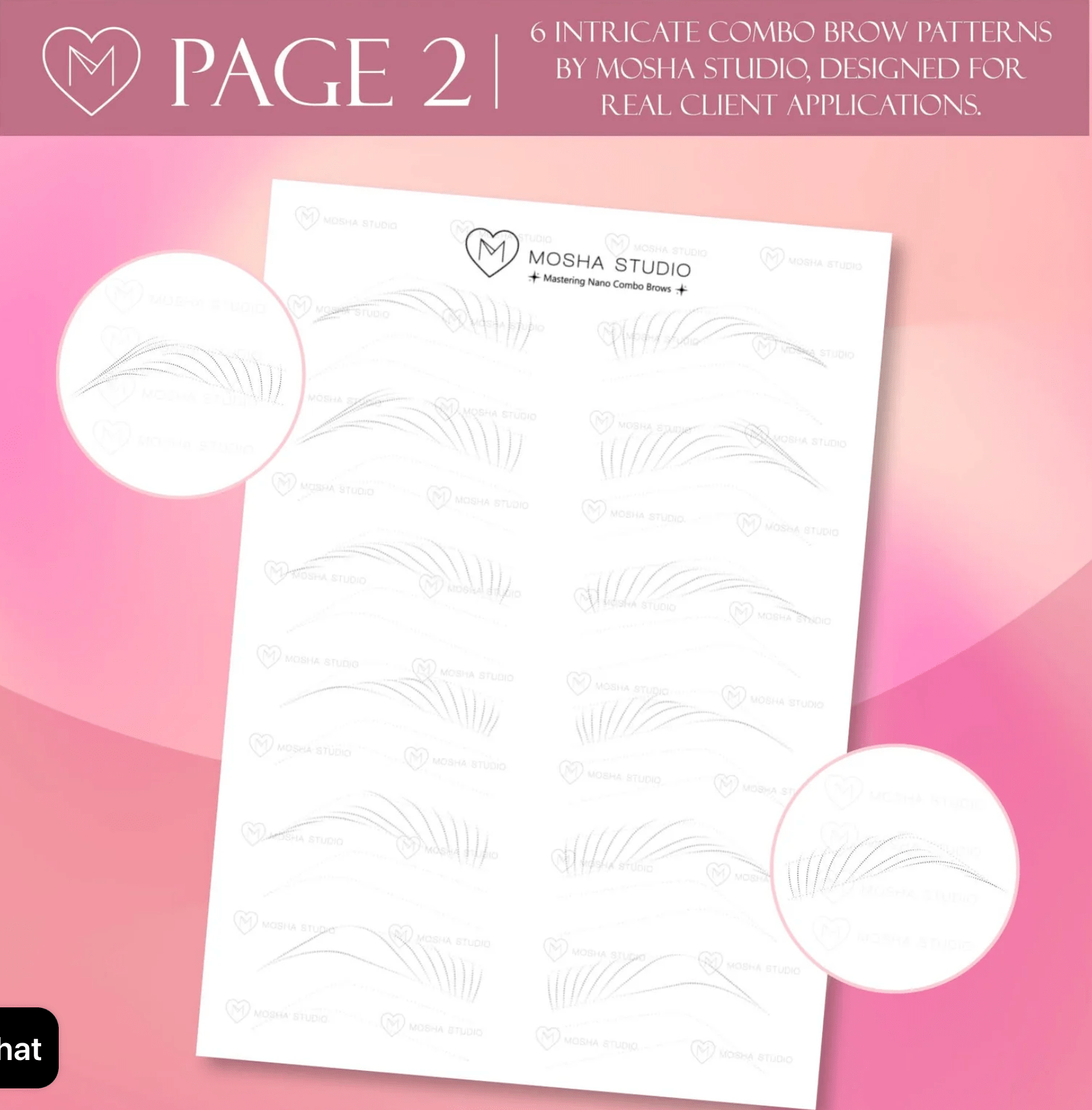 Mosha's Signature Combo Brow Practice Skin 2.0 - Inkbox Artistry