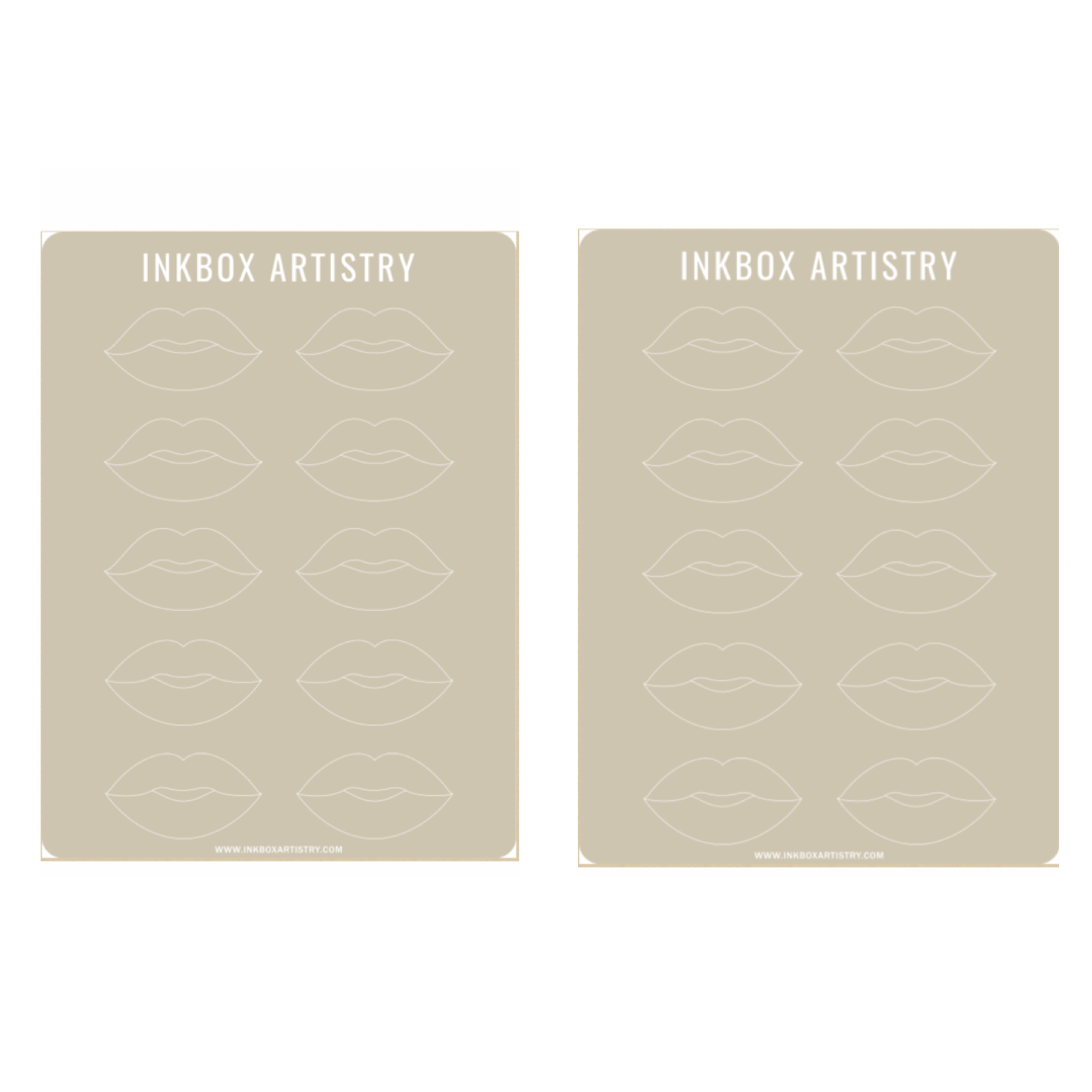 Pre - Drawn Lip Practice Skin (10pcs) - Inkbox Artistry