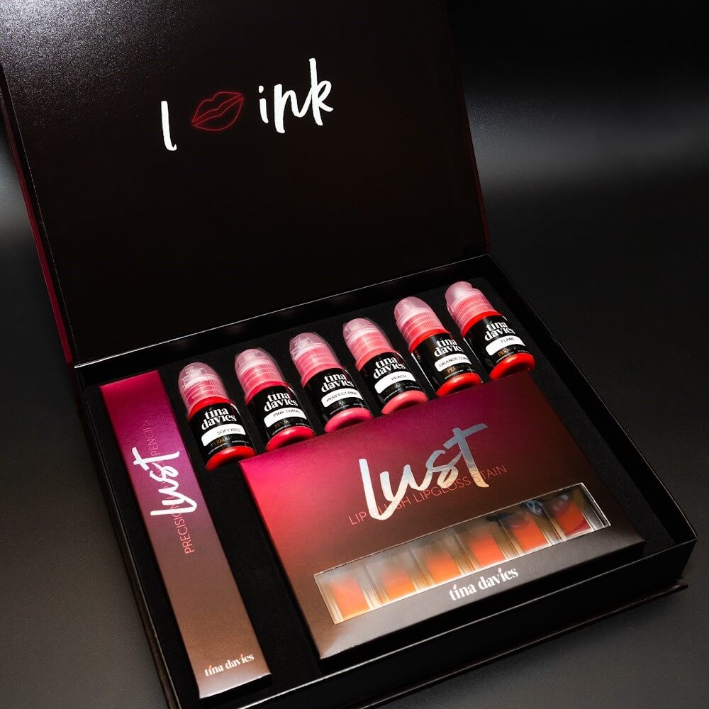 Tina Davis Lip Collection set  Lust Permablend